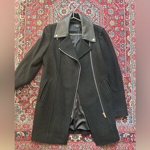 Club Monaco Wool/Leather Trim Jacket